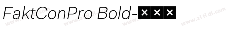 FaktConPro Bold字体转换
